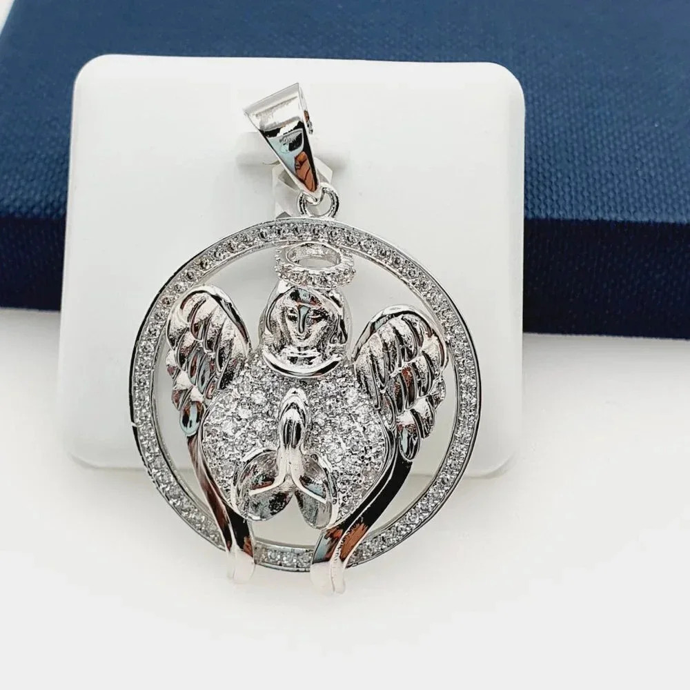 "925 Sterling Silver Plated CZ Pendant, INUS1BR274